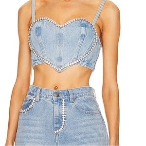 AREA Crystal Heart Top